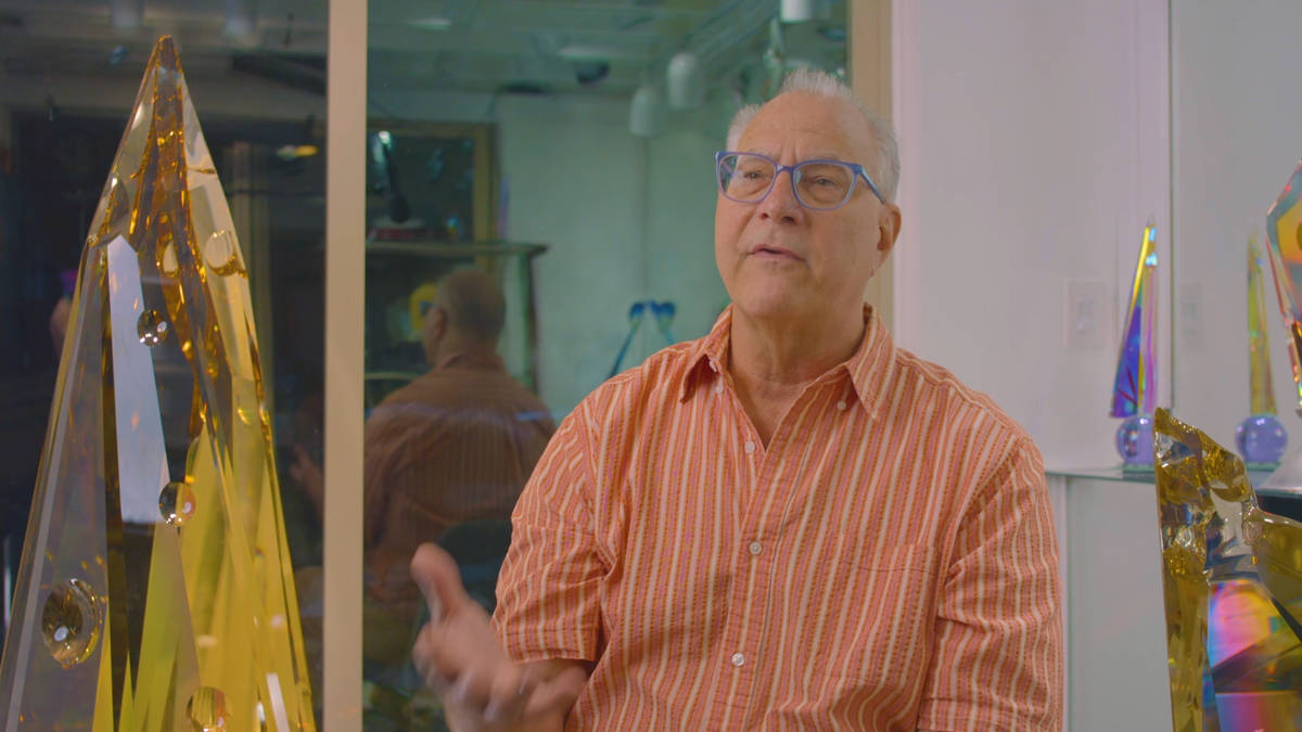 Michael Bokrosh optical glass sculpture artist, biography video