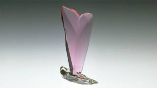 Heart series 1 colored glass sculpture by Michael Bokrosh