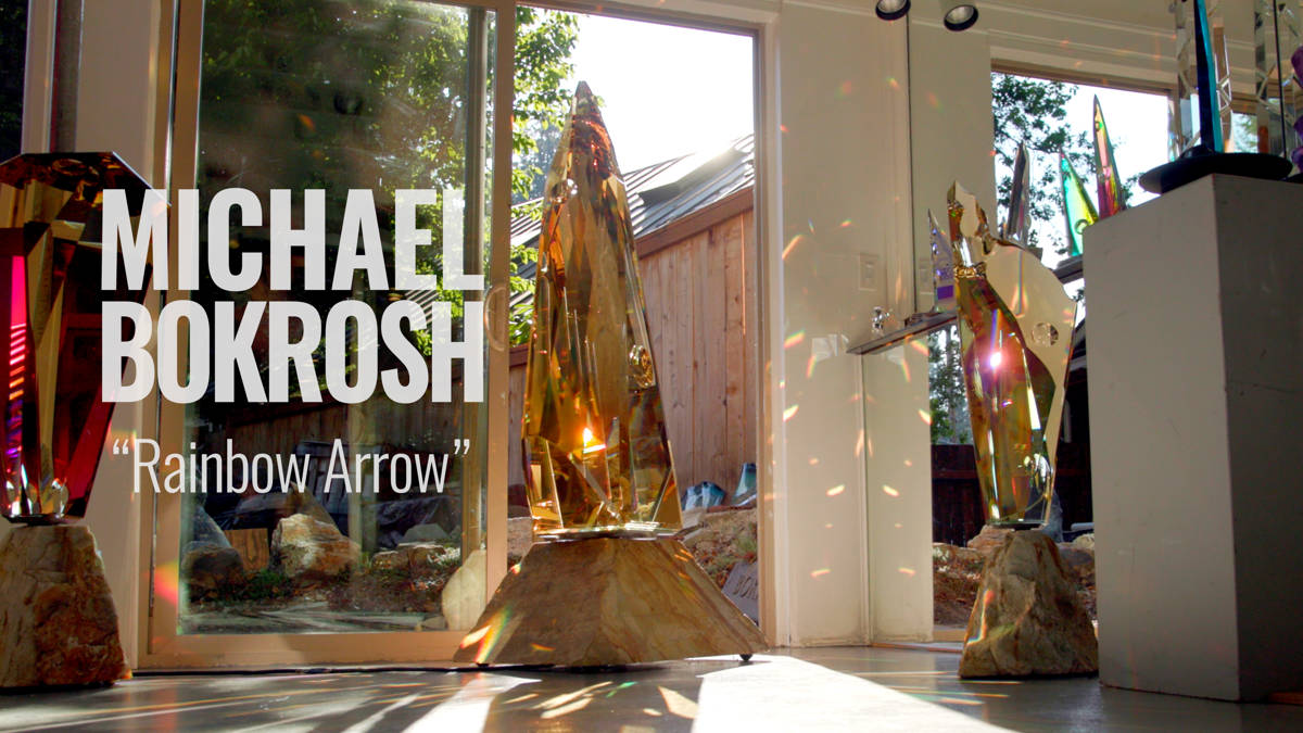 Mergingold glass art sculpture by Michael Bokrosh Image 1