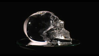optical glass crystal skull replica by Michael Bokrosh.